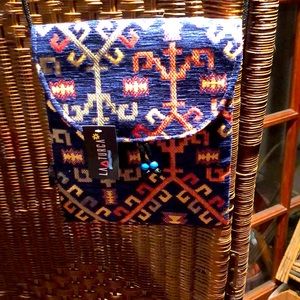 La Turca zippered fabric shoulder bag